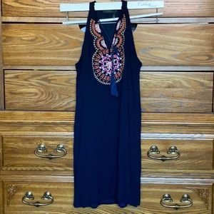 THML APRON NECK NAVY COLOR DRESS SZ SP